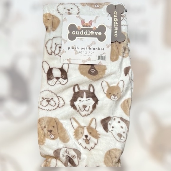Cuddlove Other - Cuddlove - 2/$75 - ‘Multiple Dog Breeds’ Plush throw. 50” x 70”. NWT.